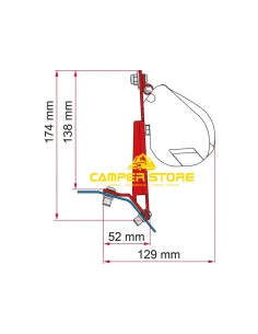 Soporte F45 F43 F35 Ford Custom (2013-2023). Lift Roof - Deep Black