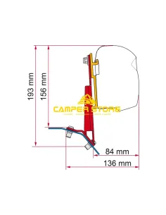 Soporte F45 F43 F35 Ford Custom (2013-2023). Lift Roof - Deep Black 2