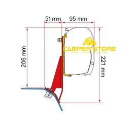 Soporte F45 F43 Ford Custom V710 y VW T7 Transp/Carav