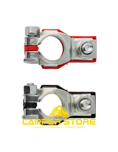 Bornes para Batería con tornillo M8 positivo y negativo