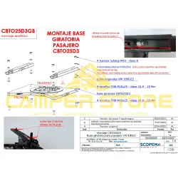 Base Giratoria Scopema para VW T7 / ID BUZZ - Copiloto