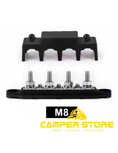 Busbar 250A 4P M8 Rojo + Negro.