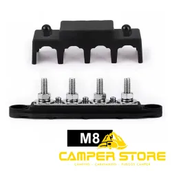 Busbar 250A 4P M8 Rojo + Negro.