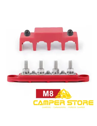Busbar 250A 4P M8 Rojo + Negro.