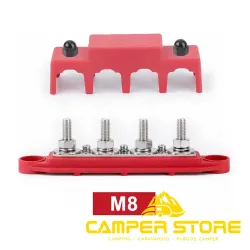 Busbar 250A 4P M8 Rojo + Negro.