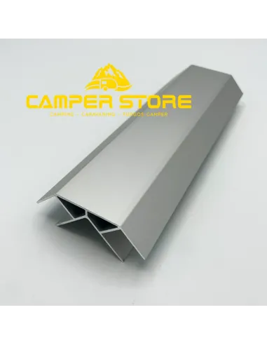 Perfil esquina aluminio. PLATA. Abierto 2 lados