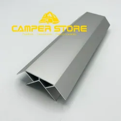 Perfil esquina aluminio. PLATA. Abierto 2 lados