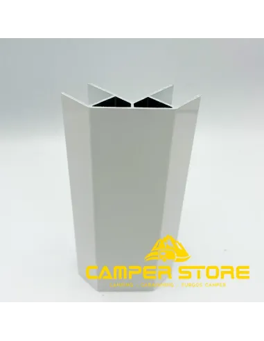 Perfil esquina aluminio. BLANCO. Abierto 2 lados