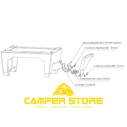 Adaptador freno mano + funda para VW Crafter, Man TGE +2017