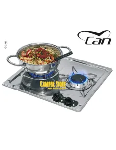 Cocina con 2 fuegos CAN PC1322-S acero 2
