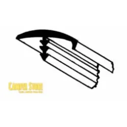 Canto T semiperfilado NEGRO. ROLLO 100 METROS