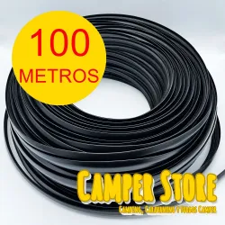 Canto T semiperfilado NEGRO. ROLLO 100 METROS