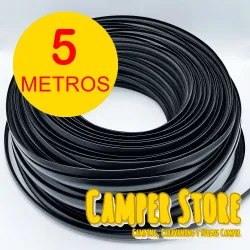 Canto T semiperfilado NEGRO. ROLLO 5 METROS