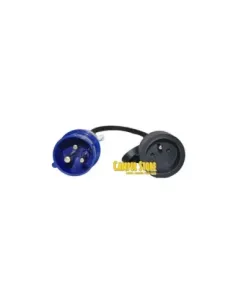 Cable adaptador macho CEE 17/ hembra Shuko, de 60 cm