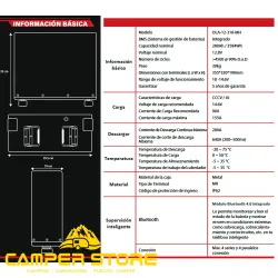Batería de litio LifePO4 12V 310Ah Olalitio. Bajo asiento