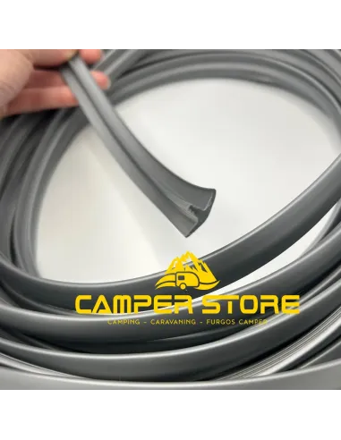 Canto T semiperfilado GRIS PLATA. ROLLO 100 METROS