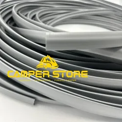 Canto T semiperfilado GRIS PLATA. ROLLO 25 METROS