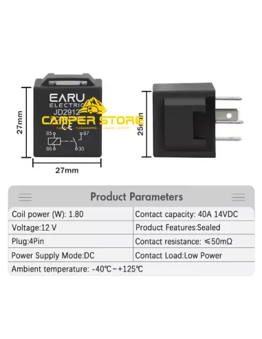 Relé DC12V 40A