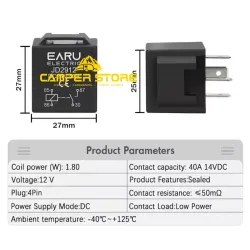 Relé DC12V 40A