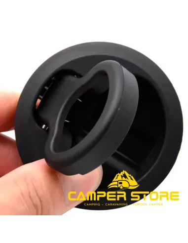 Cierre tirador redondo. Negro