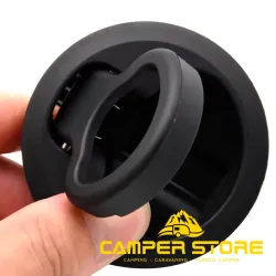 Cierre tirador redondo. Negro