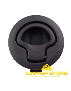 Cierre tirador redondo. Negro