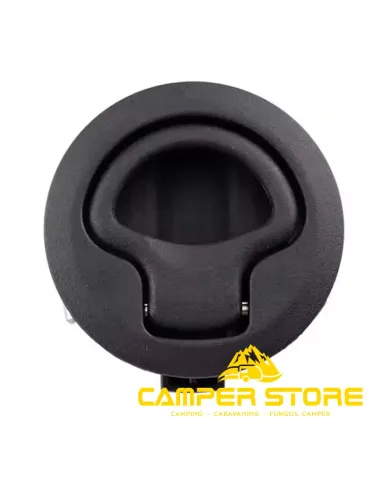 Cierre tirador redondo. Negro