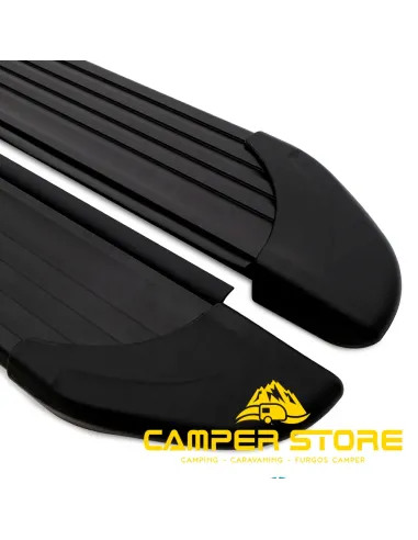 Estribos laterales VW T7 / Ford Transit L2 Aluminio negro