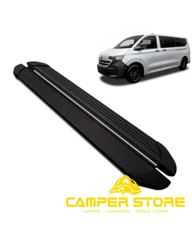 Estribos laterales VW T7 / Ford Transit L2 Aluminio negro