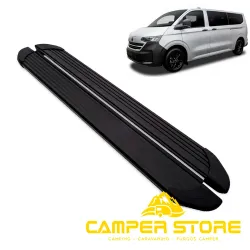 Estribos laterales VW T7 / Ford Transit L2 Aluminio negro