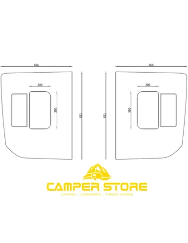 Ventana corredera puerta trasera Iveco +2014. Izquierda