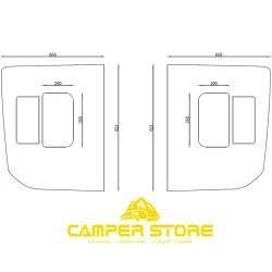 Ventana corredera puerta trasera Iveco +2014. Izquierda