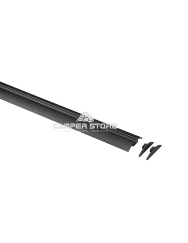 Perfil aluminio para LED en superficie. NEGRO