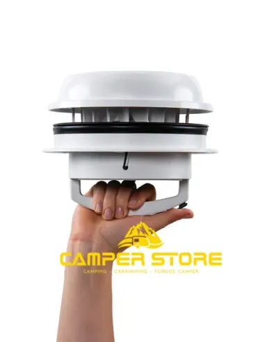 Aireador seta con ventilador y extractor 12V Maxxfan Dome Plus. Blanco