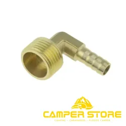 Empalme de latón 90 grados 1/2'' macho a manguera de 10mm