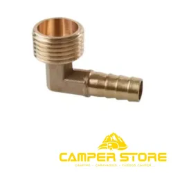 Empalme de latón 90 grados 1/2'' macho a manguera de 10mm