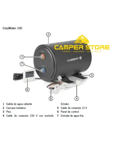 Boiler Carbest COZYWATER 10L. 12/230V
