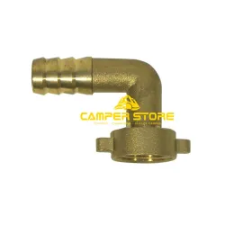 Racor de latón 90 grados 1/2'' hembra a manguera de 12mm