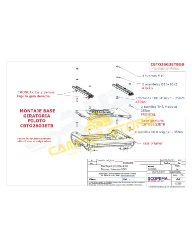 Base Giratoria Scopema Master XDD, Interstar +2024 - Conductor (con freno eléctrico)