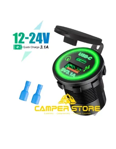 Toma con USB 3.1 + USB tipo C