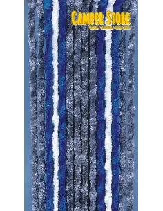 Cortina puerta autocaravana 56x185cm. Blanco, Gris, Azul