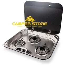 Cocina Carbest con 3 fuegos y tapa (70143)