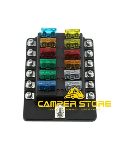 Caja Portafusibles. 12 unidades