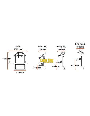 Portabicis Lippert R-Bike. Ducato +2006. Negro