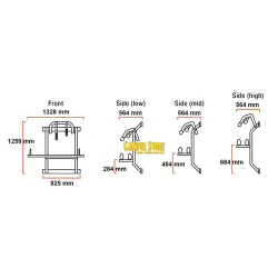 Portabicis Lippert R-Bike. Ducato +2006. Negro