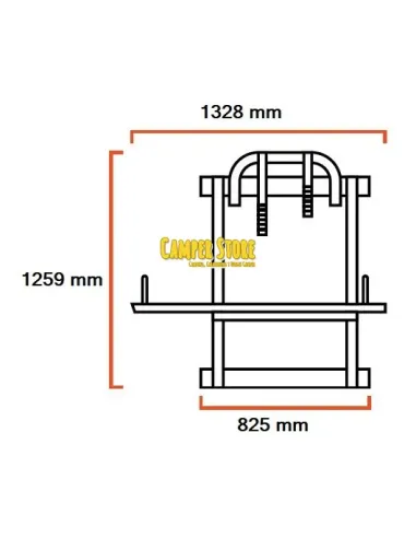 Portabicis Lippert R-Bike. Ducato +2006. Negro