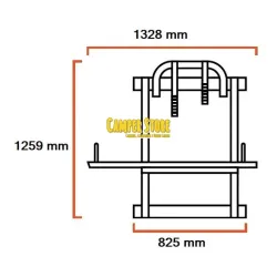 Portabicis Lippert R-Bike. Ducato +2006. Negro