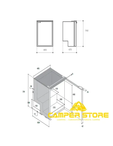 Nevera Vitrifrigo C85i CHR 85 Litros GRIS