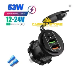 Toma con doble de USB 3.0 + USB C