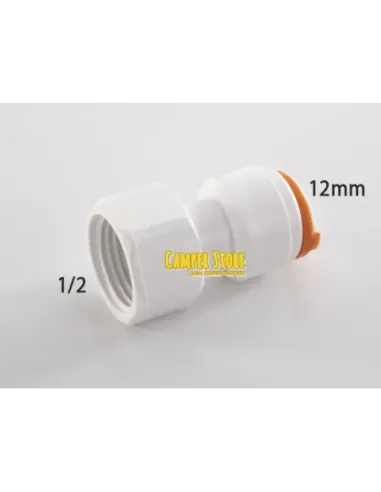 Conector recto 1/2'' hembra a 12 mm